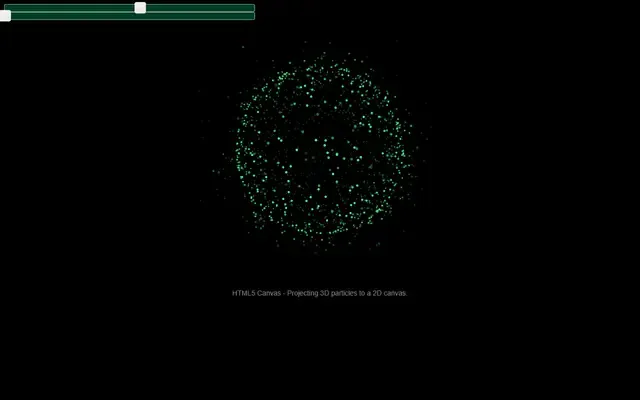 Aperçu de 3D Particles to 2D Canvas