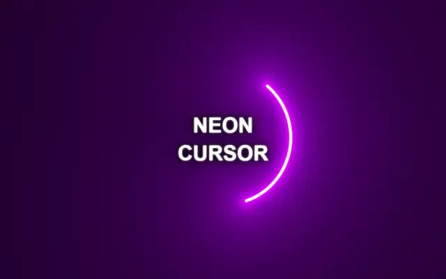 Aperçu de Three.js Toys — Neon Cursor