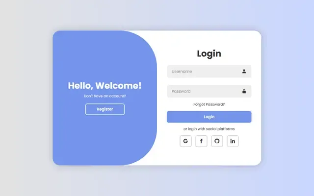 Aperçu de Login / Sign Up Form